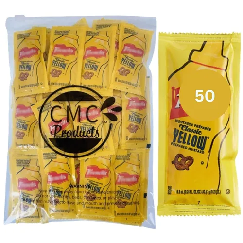 Miniatura 3 de Set de regalo: paquetes de mostaza (0.15 onzas), 25 unidades en bolsa resellable apta para alimentos por CMC Products (aproximadamente 25 paquetes)