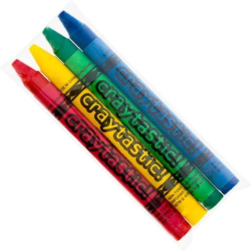 Craytastic! 48 crayones a granel (12 juegos de 4 paquetes), paquete a granel de crayones para aula, niños, recuerdos de fiesta, paquetes de crayones