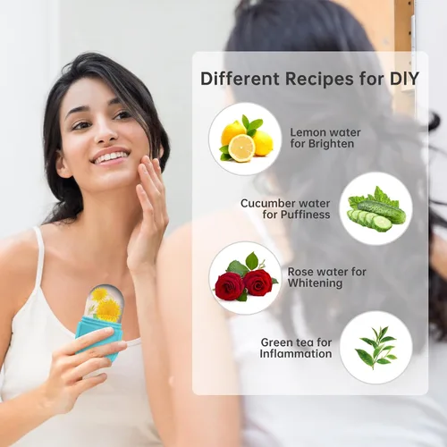 Miniatura 6 de Rodillo de hielo para cara y ojos, rodillo de hielo de belleza facial, herramientas para el cuidado de la piel, cubo facial, masaje facial Gua Sha
