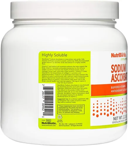Miniatura 6 de NutriBiotic - Polvo de vitamina C tamponada con ascorbato de sodio, 2.2 libras Vegano, no ácido y más fácil de digerir que el ácido ascórbico