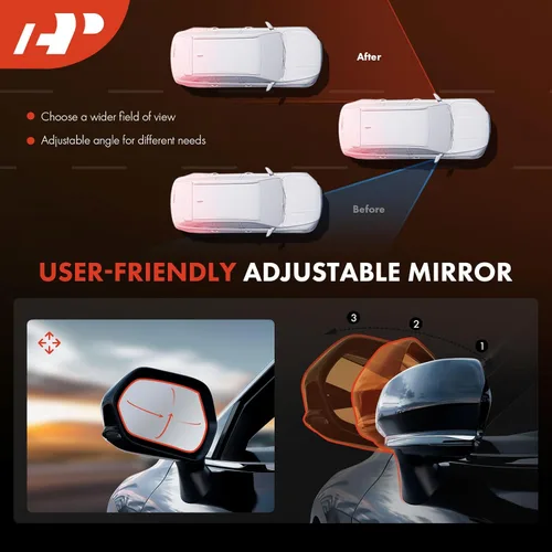 Miniatura 5 de A-Premium Espejo eléctrico para puerta del lado del pasajero compatible con Mazda CX-5 2013 2014 2015 – Plegable manual calentado con señal de giro