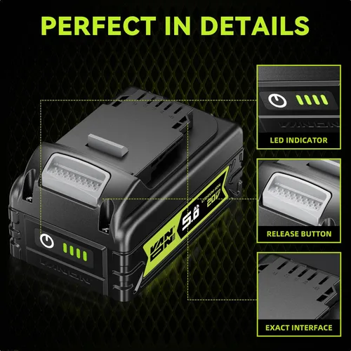 Miniatura 3 de VANON Batería de repuesto para Dewalt de 20 V Max, batería de repuesto de 20 V 5 Ah compatible con Dewalt 20 V batería herramientas y cargadores