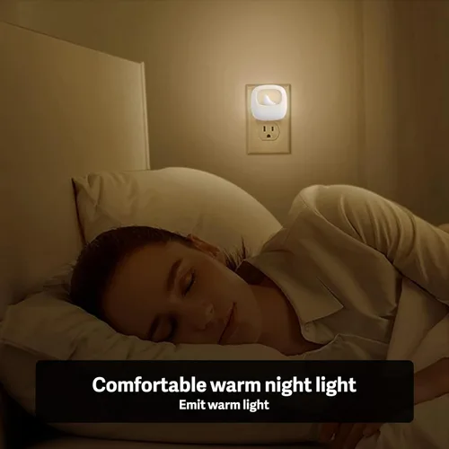 Miniatura 5 de VAVOFO Luz nocturna LED con sensor automático, paquete de 4, 2900-3200K blanco cálido, bonito diseño de pájaro, lámpara de noche de pared
