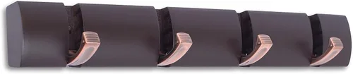 Miniatura 7 de Perchero con ganchos plegables BirdRock Home , Níquel satinado/ negro (Satin Nickle Hooks/Black Pine)