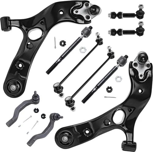 Miniatura 82 de Detroit Axle - Kit de suspensión frontal de 10 piezas para Jeep 2002-2004 Liberty, 2 brazos de control superiores con rótula 2 rótulas inferiores, 4