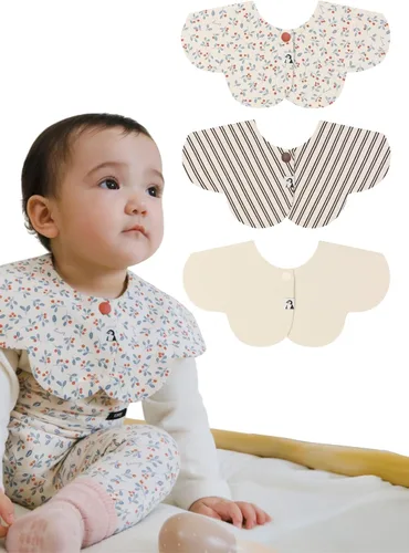 Miniatura 8 de Konny Baby Bib 3/5/7-Pack Set, 360 ° Rotate, Soft and Absorbent Drooling for Toddler Boys Girls Baby Essentials
