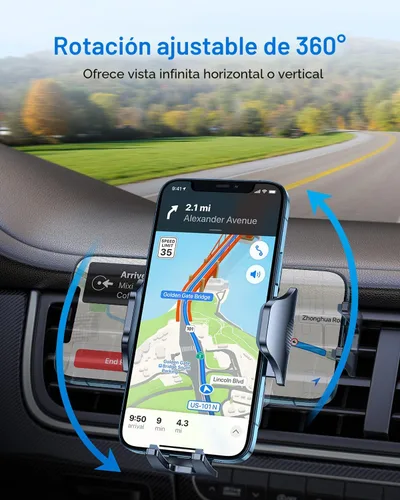 Miniatura 6 de andobil 2026 Soporte para teléfono de coche mejorado para ranura, clip de metal resistente militar para ventilación de teléfono para su automóvil
