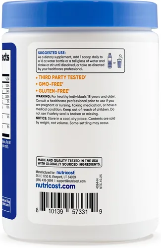 Miniatura 5 de Nutricost Electrolitos en Polvo Complejo (60 Porciones, Frambuesa Azul) - Mezcla de Bebida Suplemento de Hidratación con Vitaminas y Minerales