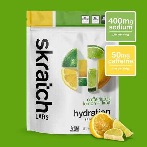 Miniatura 2 de Skratch Labs Mezcla de bebidas deportivas de hidratación con cafeína, polvo de electrolitos de fruta real para una hidratación y energía rápidas