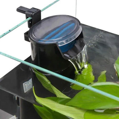 Miniatura 4 de Senzeal Filtro de tortuga para acuario, silencioso, bomba de filtro de bajo nivel de agua, 5 W, 400 L/H, filtro interno para tanque de peces
