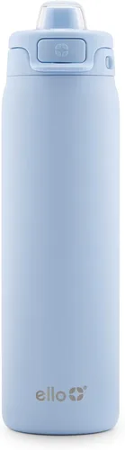 Miniatura 44 de Ello Pop & Fill Insulated Stainless Steel Water Bottle with Quick Fill Lid, Leakproof Locking, Sip or Chug Spout, BPA-Free, Double Wall Vacuum Negro