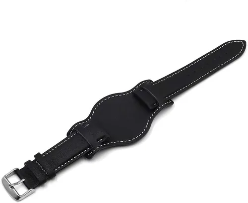 Onthelevel Correa de reloj de cuero de 0.709 in, 0.787 in, 0.866 in, correa de reloj de cuero genuino vintage con alfombrilla para hombres y mujeres