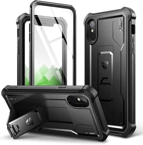 Miniatura 9 de Dexnor Funda para iPhone Xs Max, [Protector de pantalla y soporte integrados] Protección de grado militar resistente a prueba de golpes para iPhone