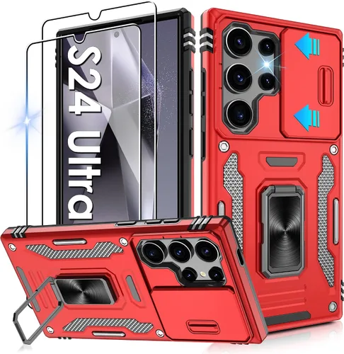 Miniatura 240 de Gritup para Samsung Galaxy S22 Funda con protectores de pantalla HD de 2 paquetes y cubierta deslizante para la cámara, protección contra caídas