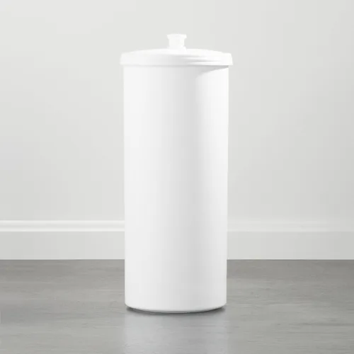 Miniatura 7 de iDesign Soporte Independiente para Almacenamiento de Papel Higiénico de Baño con Tapa para 3 Rollos Extra, Blanco Con tapa, para 3 rollos