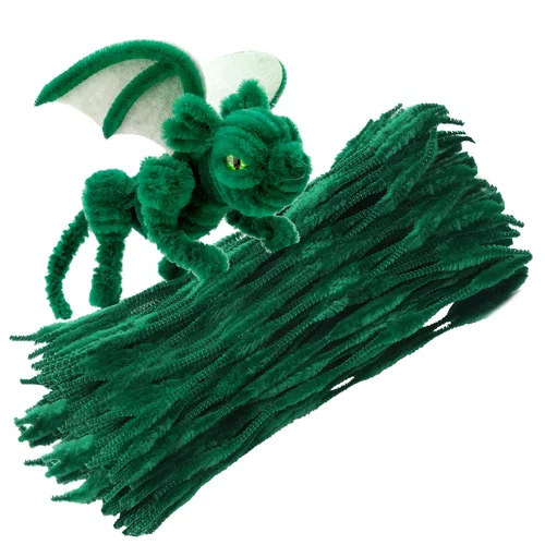 Miniatura 9 de 100 piezas de tallos de chenilla, tallos de chenilla para limpiar tuberías blancas, suministros de manualidades para decoración de manualidades