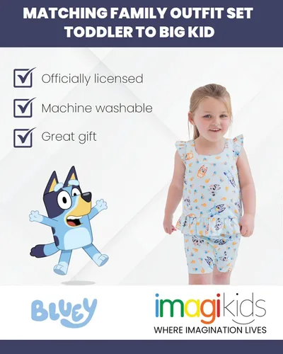 Miniatura 3 de Bluey Conjunto familiar a juego para niños pequeños y grandes