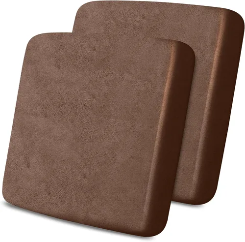 Miniatura 88 de Fundas de cojín tipo cuero para sofá, juego de fundas protectoras de muebles para sillón seccional, sofá biplaza de tela de elastano elástica