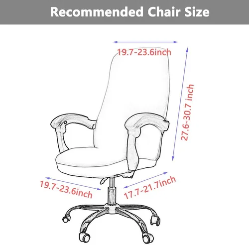 Miniatura 6 de Melaluxe Funda para silla de oficina con fundas para reposabrazos, funda elástica universal para silla de escritorio, fundas para silla de Verde