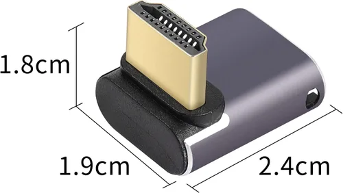 Miniatura 3 de Adaptador HDTV de 8K y 60Hz de 90 grados de ángulo descendente macho a hembra, conector HDTV 2.1UHD de 48 Gbps, extensor 3D, compatible con HDR, PC