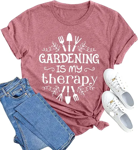 Miniatura 16 de MAIHUN Camisas de jardín para mujer, camiseta para amantes de las plantas, camiseta gráfica de jardinería, camisetas de regalo de jardinero
