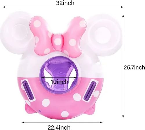 Miniatura 4 de Nuevos flotadores de piscina para bebés de UMBWORLD para niños pequeños de 8 a 48 meses, hasta 44lb, anillo de natación inflable con asiento