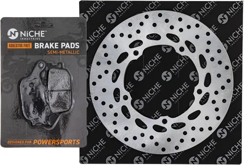 NICHE Pastillas de freno trasero derecho semi metálico kit para Yamaha Diversion 600 XJ6-S 5SL-W0046-00-00 20S-2582W-00-00