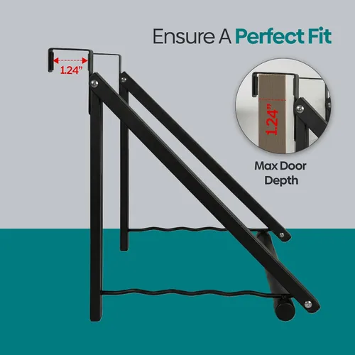 Miniatura 5 de HOLDN' STORAGE Colgador para colgar sobre la puerta, organizador plegable para colgar ropa, abrigos y toallas, ideal para dormitorios, lavandería