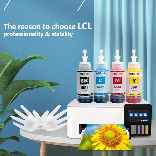 Miniatura 4 de LCL Botellas de repuesto de tinta 664 T664 compatibles con ET-2550 ET-2600 ET-2650 ET-2500 ET-16500 ET-4500 L100 L110 L120 L200 L210 L220 L300 L355