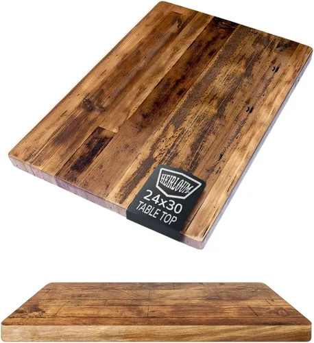 Miniatura 12 de Mesa de madera recuperada, pieza de madera reciclada rústica perfecta para cocinas, comedor y mesas auxiliares