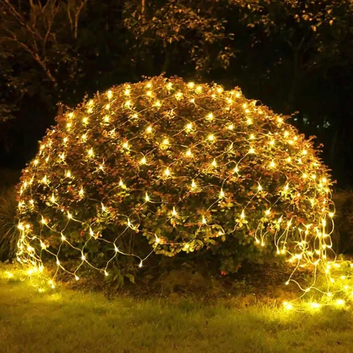 Miniatura 25 de JMEXSUSS - Luces de red para exteriores impermeables, de 12 x 5 pies, con enchufe y 8 modos con control remoto, 360 luces LED para decoración