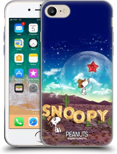 Miniatura 25 de Head Case Designs Funda de gel con licencia oficial de Peanuts Nebula Cactus Needles Snoopy Space Cowboy [protección de grado militar] compatible