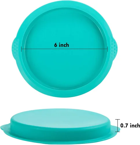 Miniatura 4 de Webake Juego de moldes para tartas de capas, moldes redondos de 6 pulgadas para hornear arcoíris, molde de silicona para pastel de Whoopie jumbo