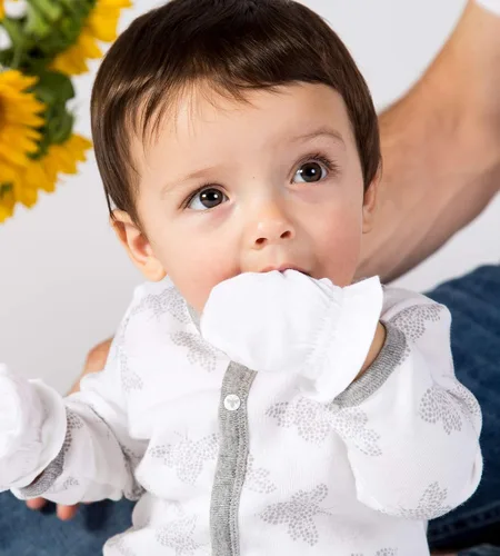 Miniatura 2 de Burt's Bees Baby - Mitones para bebé, antiarañazos, 100% algodón orgánico, juego de 3
