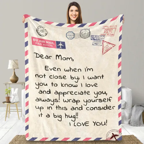 Miniatura 8 de UFOORO Manta para hija, manta de forro polar suave con diseño de oso abrazo de oso, regalo sincero de padre a hija, el mejor regalo para hijas