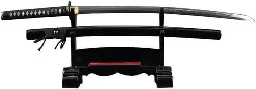 Miniatura 3 de Handmade Sword Espada katana samurái japonesa, práctica, forjada a mano, acero al carbono 1060, templado al calor, espiga completa, afilada, vaina