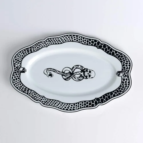 Miniatura 4 de Harry Potter Voldemort Death Eater Dark Mark - Plato para servir de porcelana de 14 pulgadas