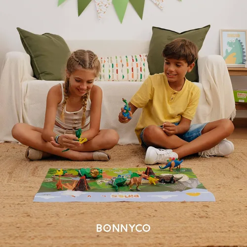 Miniatura 9 de BONNYCO Juguetes de dinosaurio para niños, kit de pintura de 16 figuras. Kits de manualidades para niños con juguetes que brillan en la oscuridad
