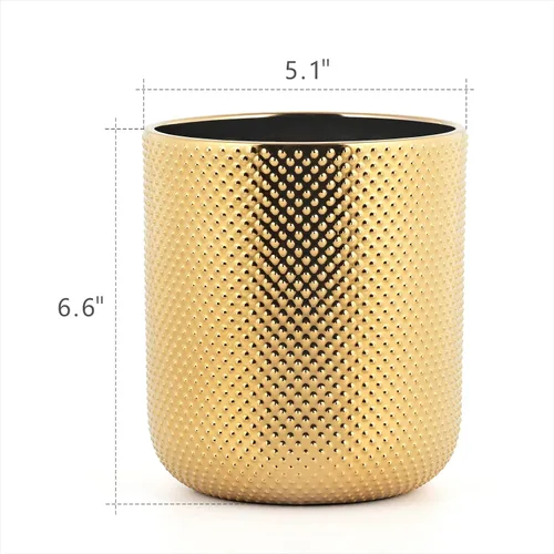 Miniatura 2 de Soporte para utensilios de cerámica para encimera de cocina, soporte dorado para encimera, 5.1 pulgadas de ancho x 6.6 pulgadas de alto