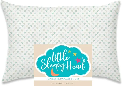 Miniatura 55 de Little Sleepy Head Funda de almohada para niños pequeños, 100% algodón y funda de almohada hipoalergénica para almohada de niños pequeños, funda