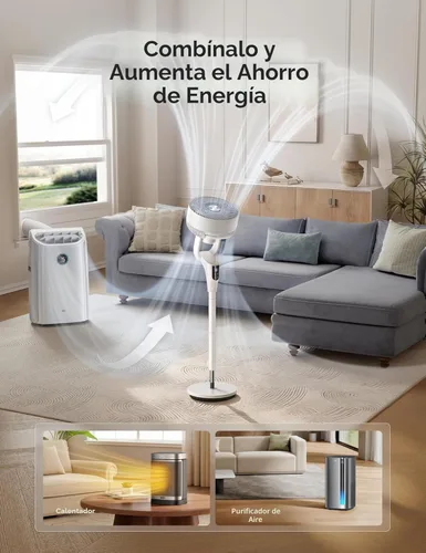 Miniatura 6 de DREO Ventilador para dormitorio, actualizado 2026, flujo de aire de 90 pies, ventilador silencioso de 20 dB, ventilador de pie oscilante de 90°