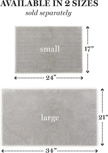 Miniatura 2 de MARTHA STEWART Drylon - Alfombra de baño de microfibra – 1 pieza, felpa ultrasuave, antideslizante, gruesa, alfombras de baño lavables, accesorios