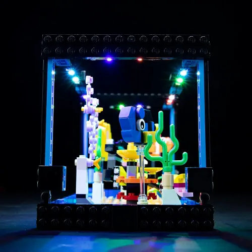 Miniatura 7 de Kyglaring Kit de luces LED compatible con Lego Set 31122, accesorios de iluminación compatibles con Creator Fish Tank, solo luces