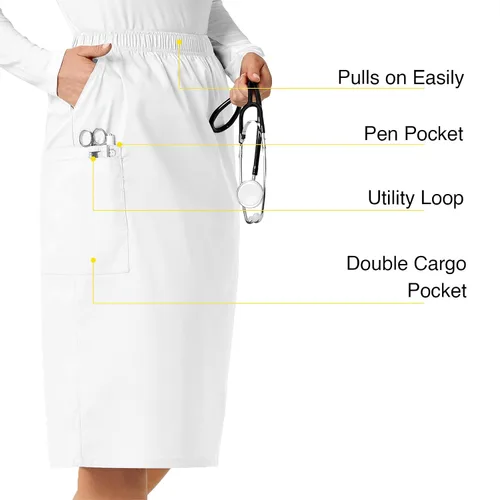 Miniatura 3 de WonderWink Women's Wonderwork Pull-on Cargo Scrub Skirt
