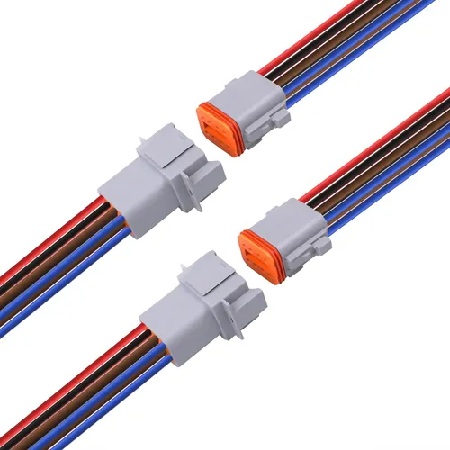 Miniatura 9 de Deutsch Conector DT de 2 Pines, Conector Eléctrico Automotriz Impermeable DT de 2 Vías Macho Hembra Enchufe Arnés de Cableado, con Cable de Alambre