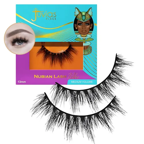 Juvia's Place Nubian Lashes Biba - Extensión de pestañas para uso diurno o nocturno, pestañas de visón veganas, pestañas esponjosas sin crueldad,