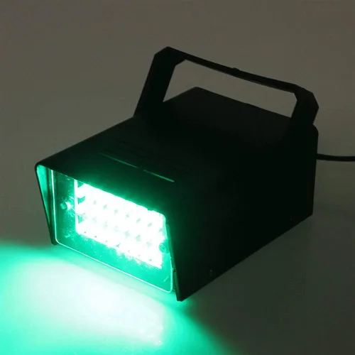Miniatura 8 de Luces estroboscópicas LED verdes ajustables con control de velocidad para escenario, luces estroboscópicas de baile con 24 LED superbrillantes