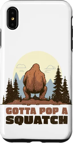 Miniatura 11 de Funda divertida para iPhone 16, diseño de Bigfoot Gotta Pop A Squatch Squat Poop Joke