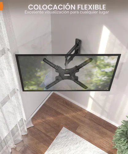 Miniatura 5 de Soporte de pared para TV de movimiento completo para la mayoría de televisores de 26 a 55 pulgadas, soporte de pared para TV en esquina