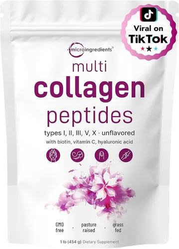Miniatura 5 de Micro Ingredients Vitamina D3 10,000iu + K2 200mcg de aceite de coco cápsulas blandas y proteína de colágeno múltiple en polvo, paquete de 2